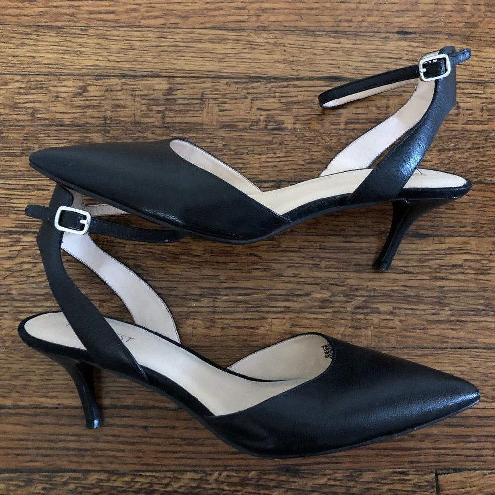Calvin Klein Black Kitten Heels with Buckle